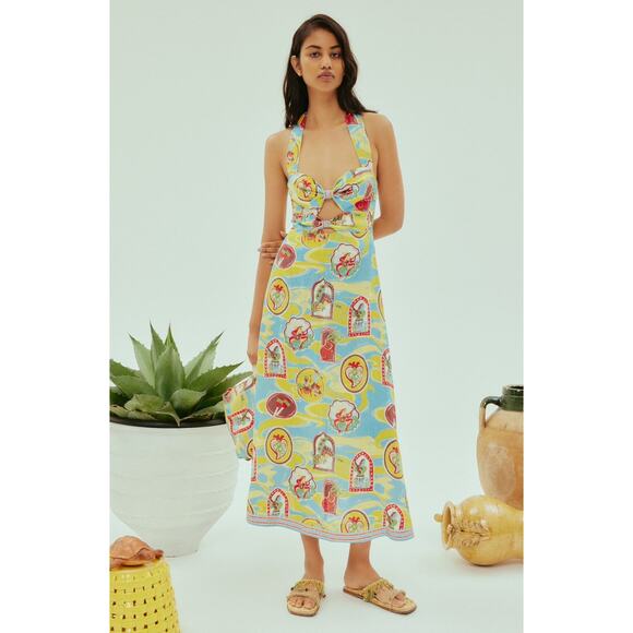 Alemais Emilio Midi Dress US 4 - Picture 1 of 9